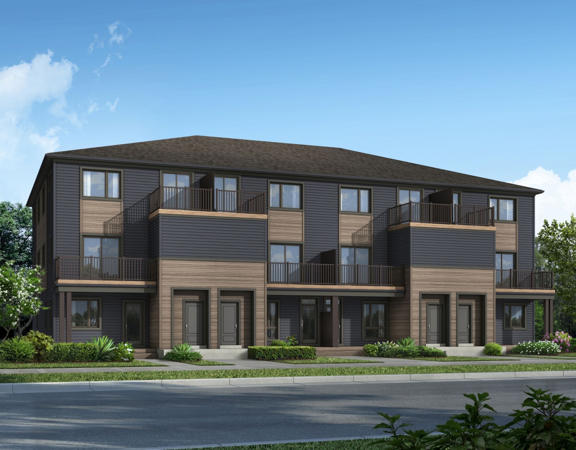 Northwoods stacked townhomes exterior